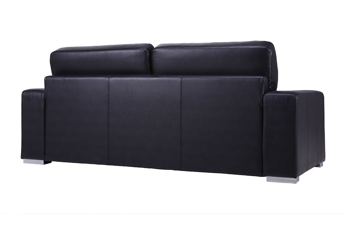 Divano convertibile rapido 3 posti nero vintage STRATFORD