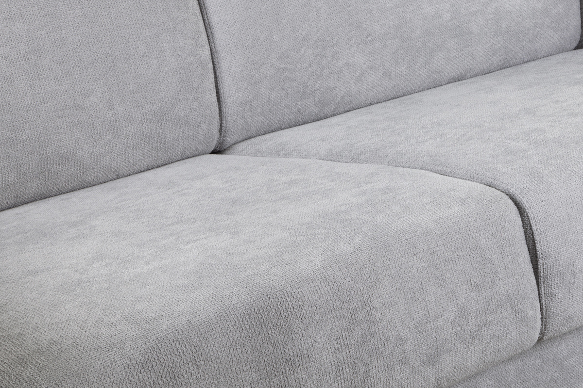 Divano convertibile scandinavo 3 posti effetto velluto grigio SVEN