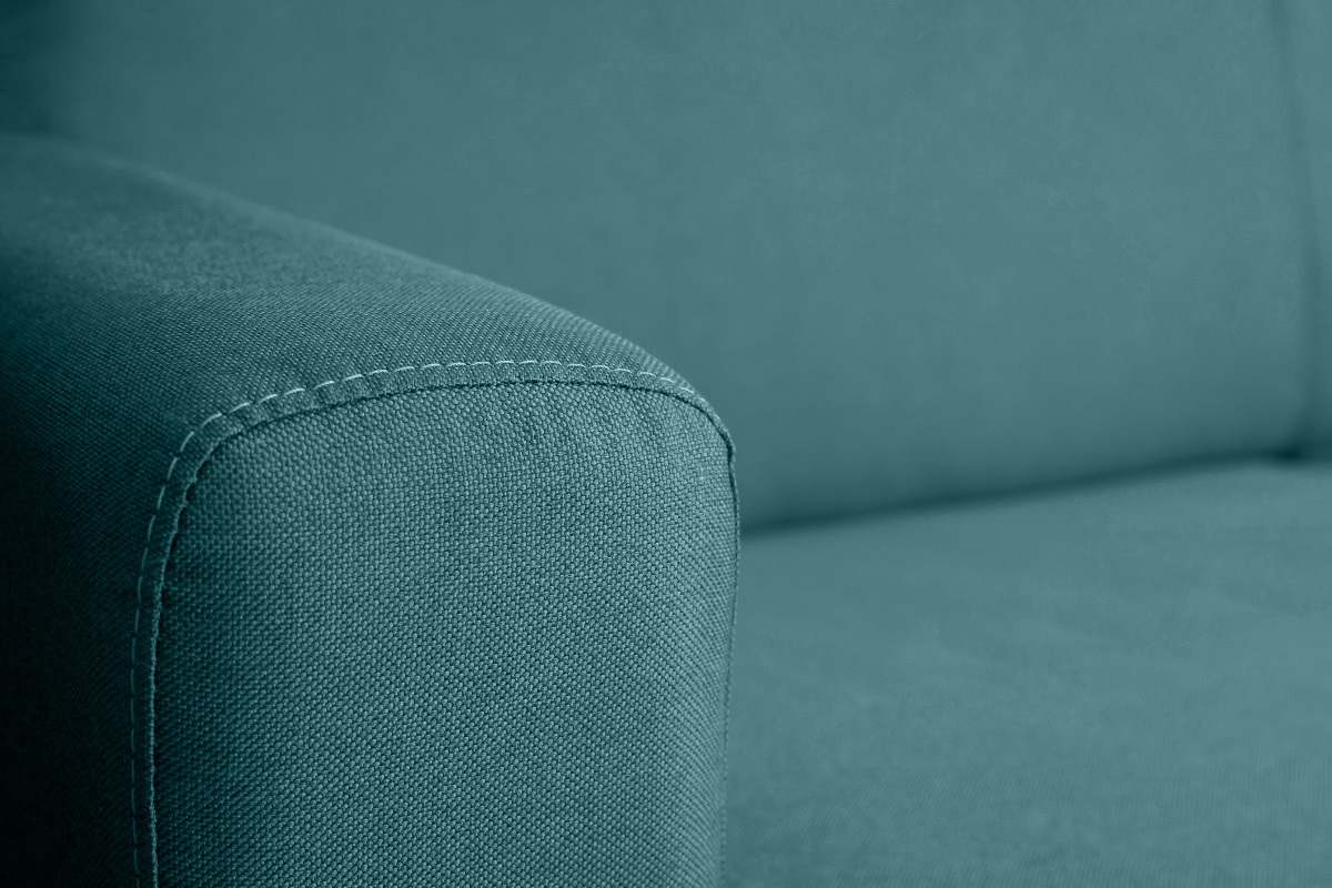 Divano convertibile scandinavo blu foglia di t e legno GRAHAM