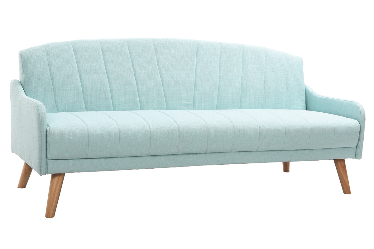 Divano convertibile vintage 3 posti verde acqua ARYA