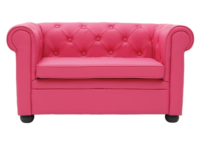 Divano da bambino 2 posti BABY CHESTERFIELD rosa - Divano da bambino 2 posti BABY CHESTERFIELD rosa