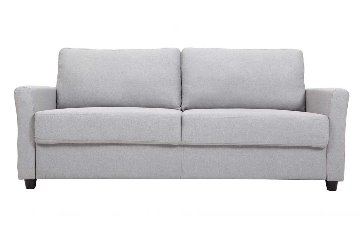 Divano design 2 posti con baule - tessuto e legno di hevea - ELYOT