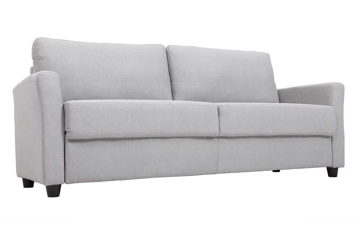 Divano design 2 posti con baule - tessuto e legno di hevea - ELYOT