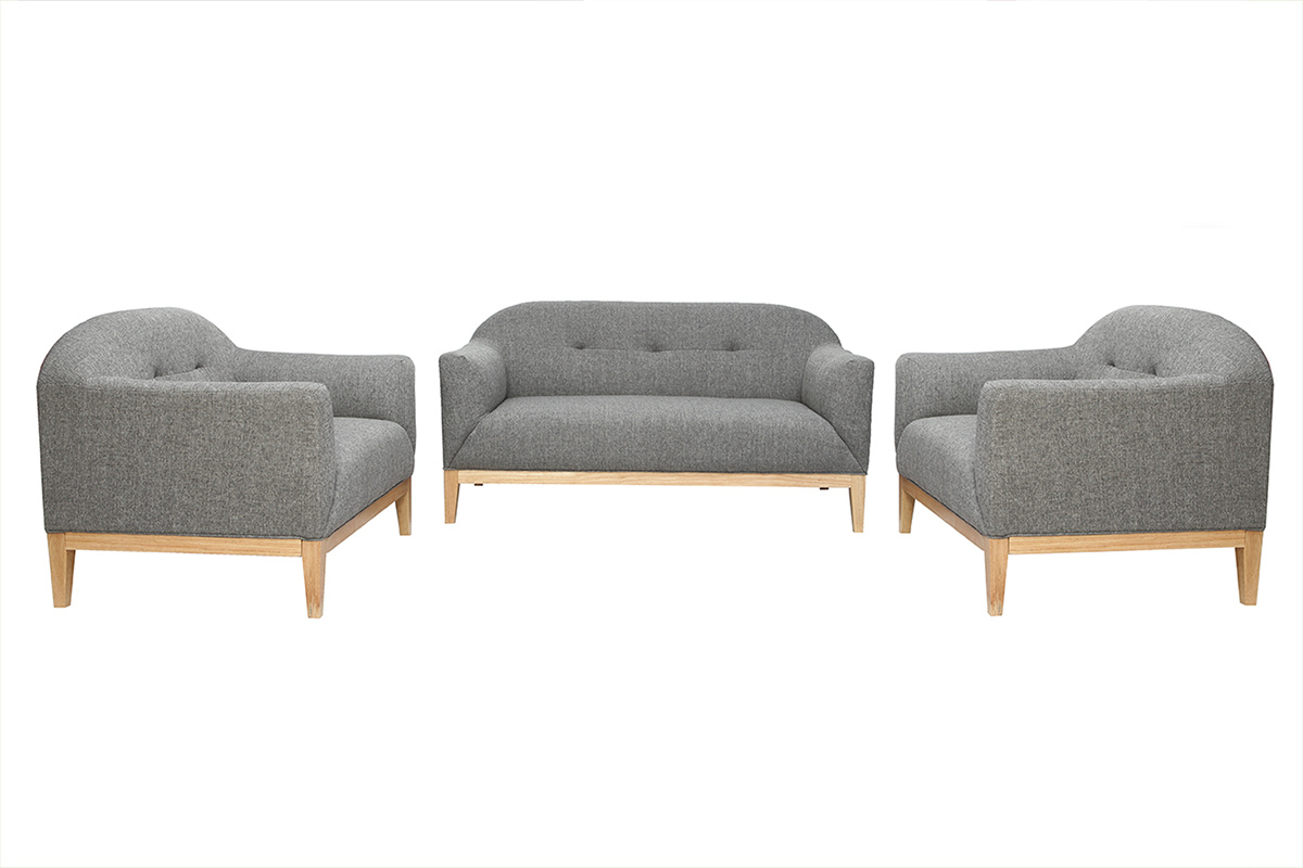 Divano design 2 posti Grigio MARY