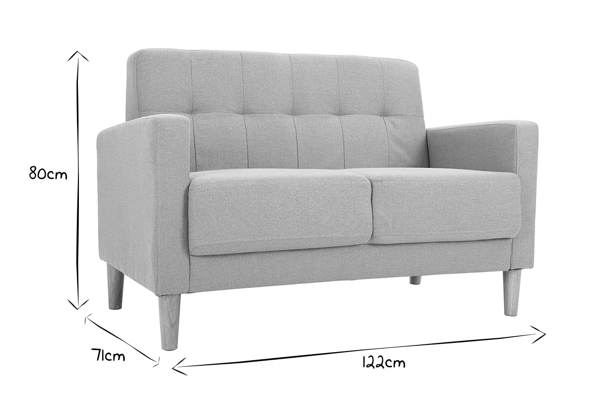 Divano design 2 posti grigio MOON