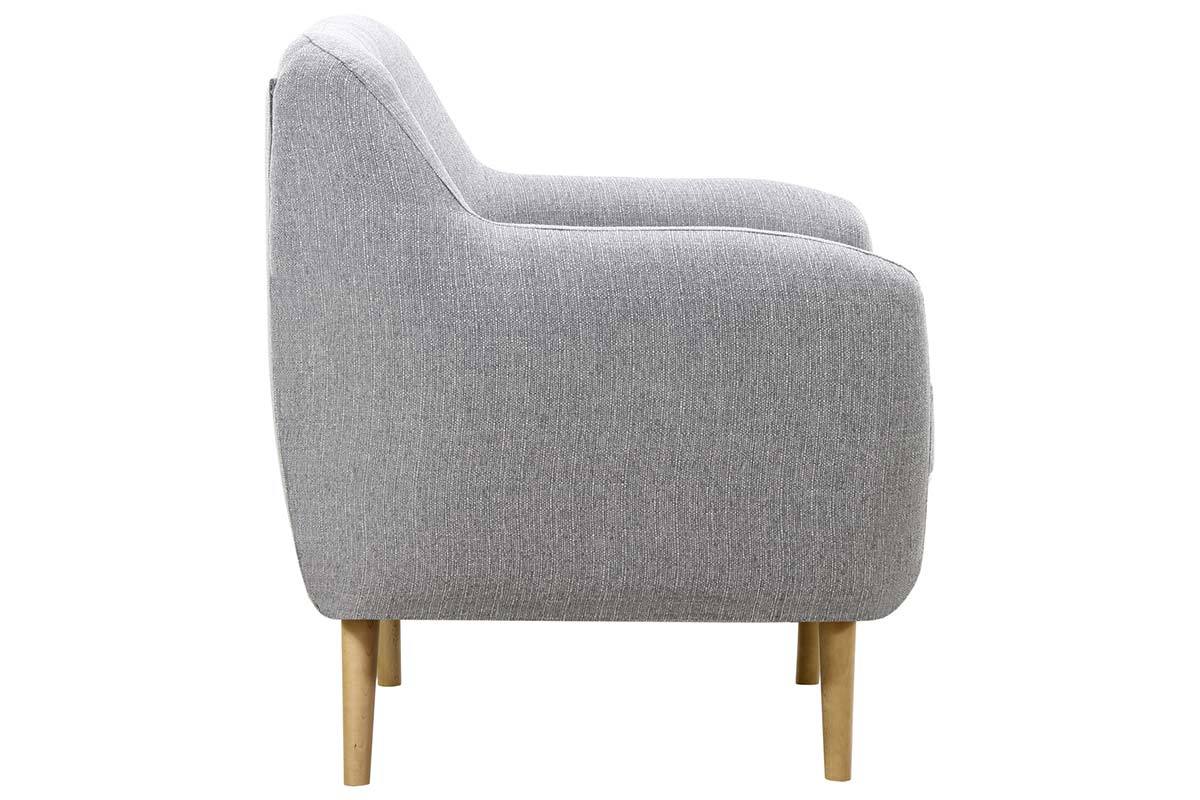 Divano design 2 posti grigio perla OLAF