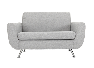 Divano design 3 posti in tessuto effetto velluto testurizzato beige MOSCO