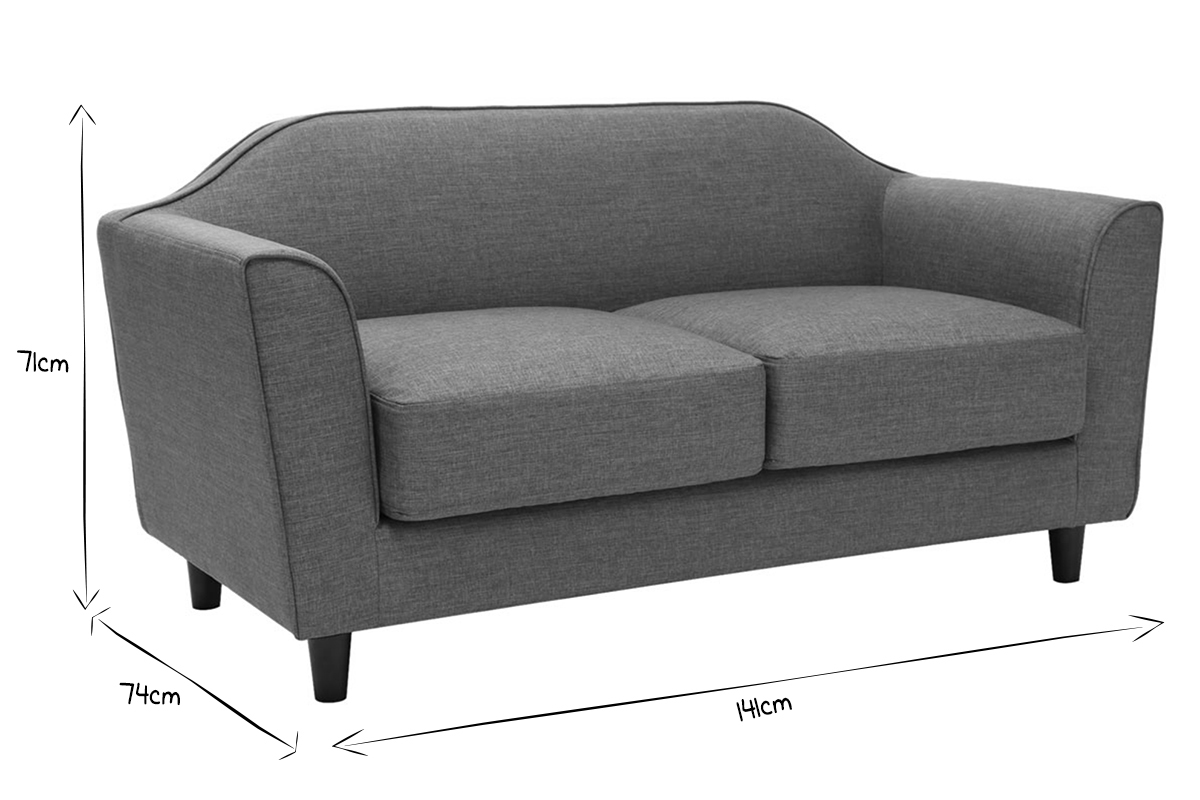 Divano design 2 posti grigio SOVHA
