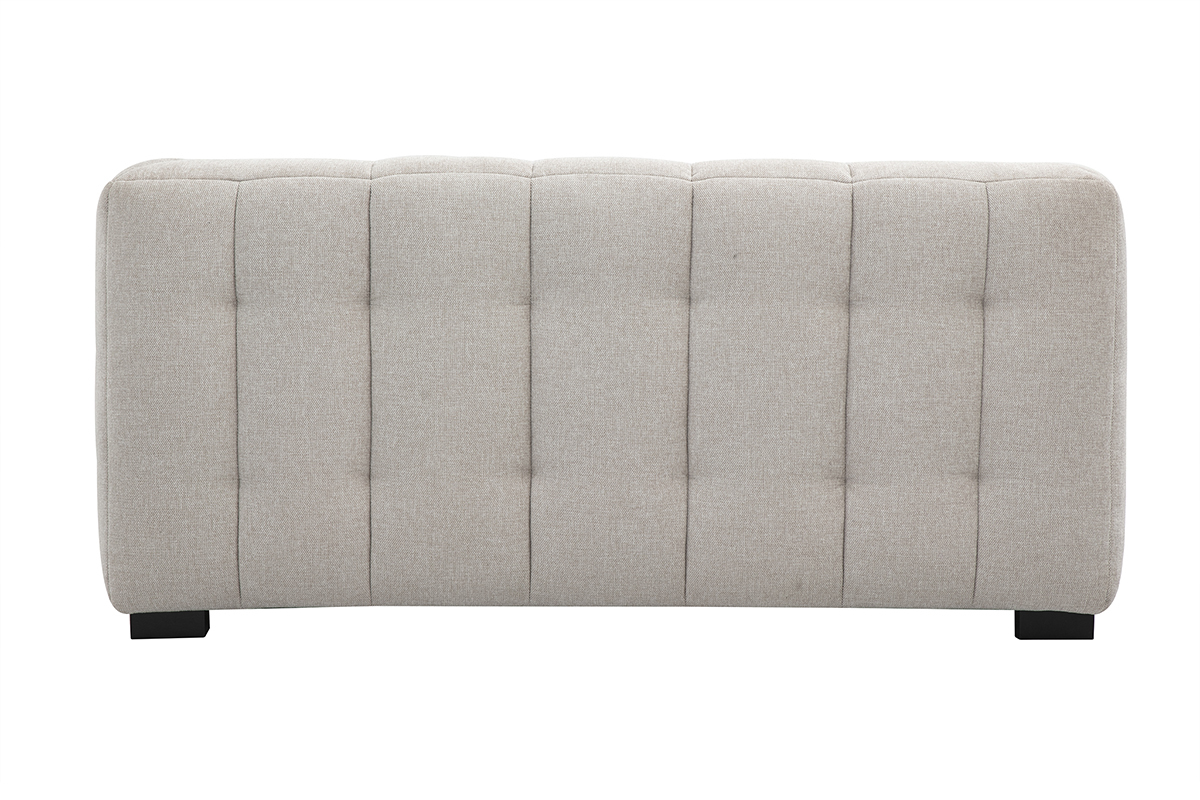 Divano design 2 posti in tessuto effetto velluto testurizzato beige CORTO