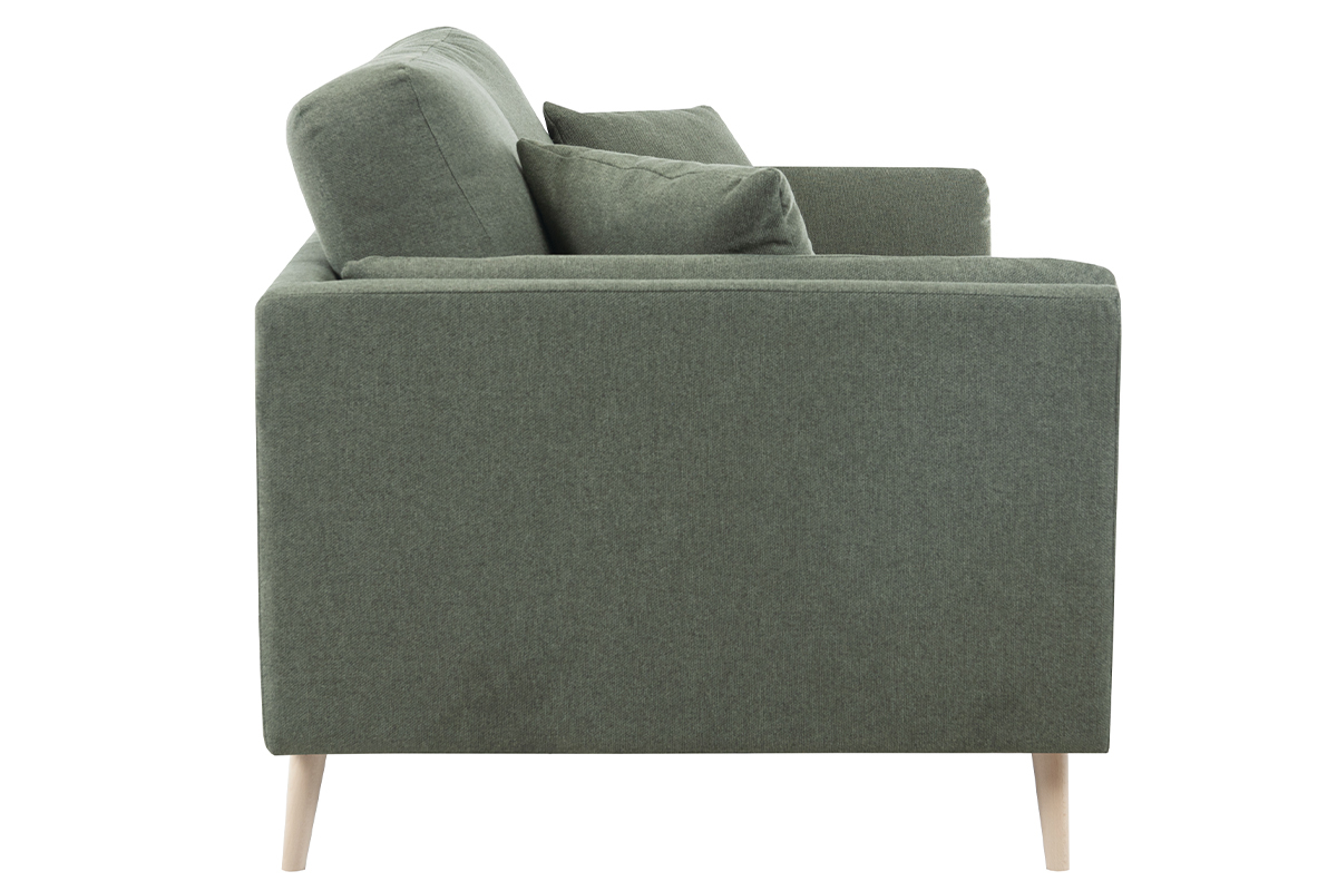 Divano design 2 posti in tessuto verde kaki VOGUE