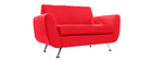 Divano design 2 posti rosso PURE - Miliboo