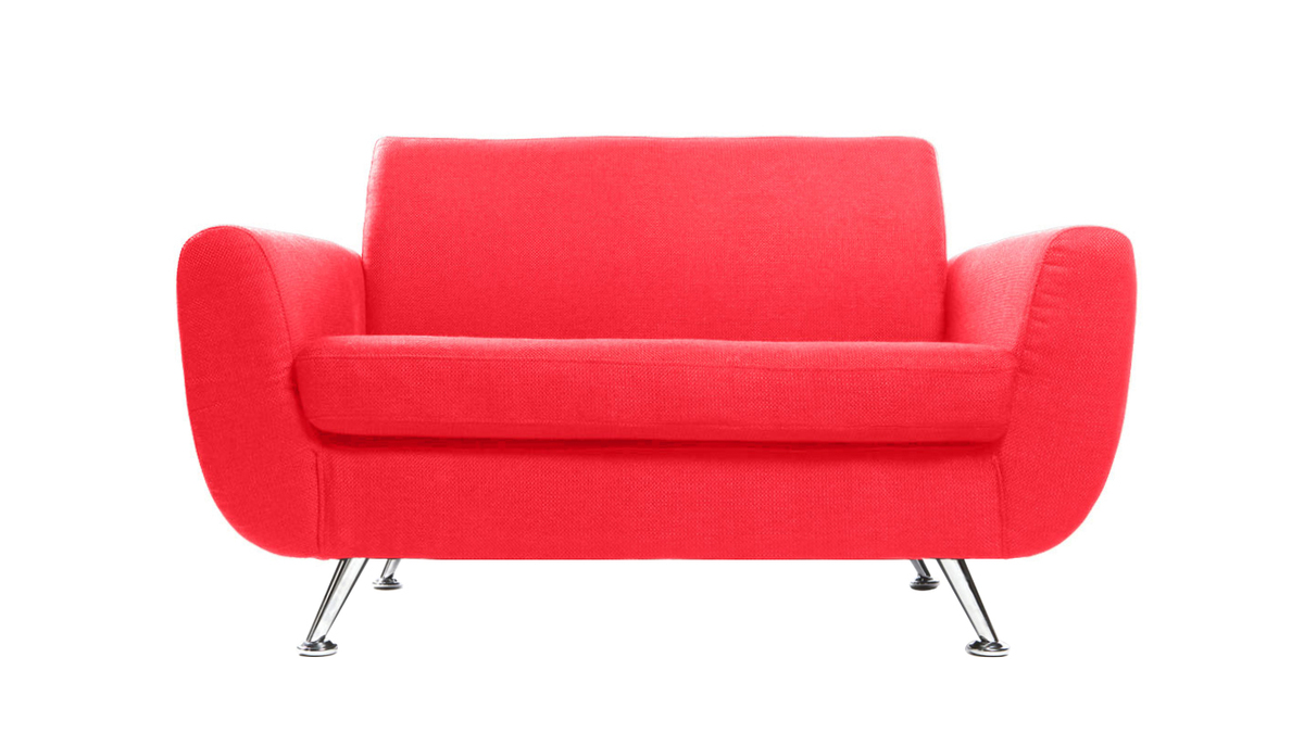 Divano design 2 posti rosso PURE