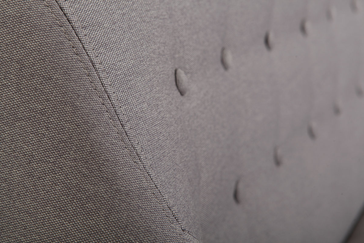 Divano design 2 posti sfoderabile in tessuto grigio YNOK