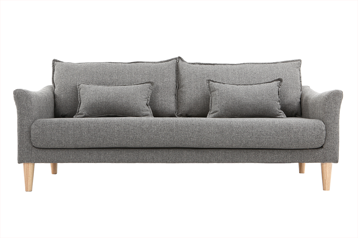 Divano design 3 posti grigio KATE