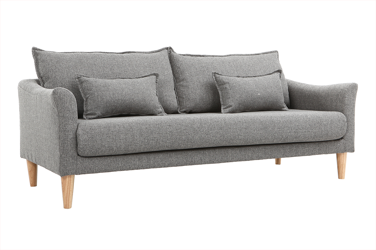 Divano design 3 posti grigio KATE