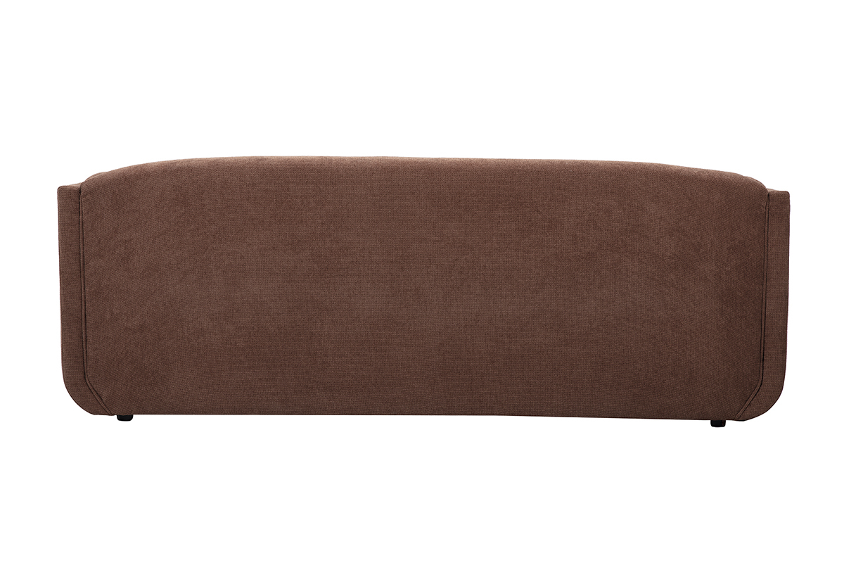 Divano design 3 posti in tessuto ciniglia terra bruciata HOSBO