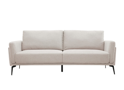 Divano design 3 posti in tessuto effetto velluto testurizzato beige MOSCO