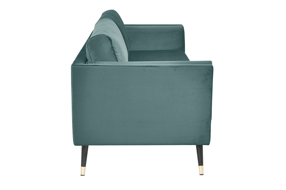 Divano design 3 posti in velluto grigioverde STING