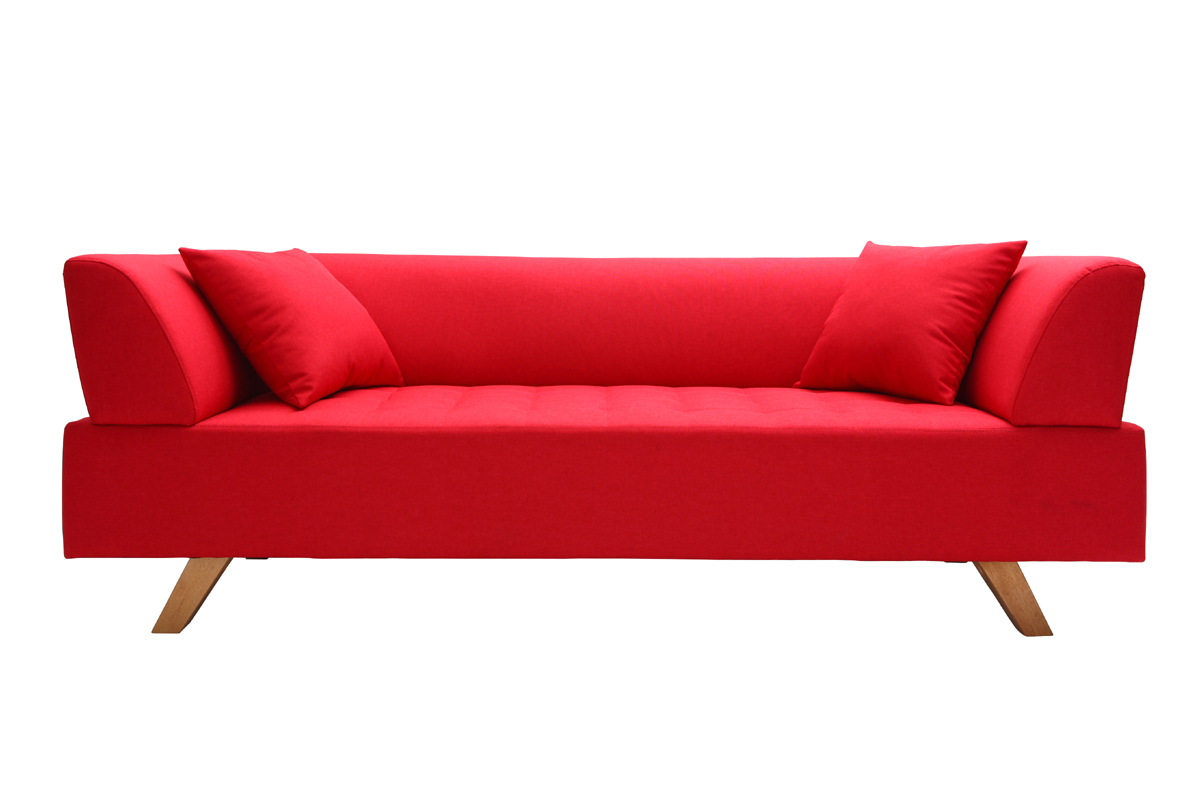 Divano design 3 posti rosso ARTIC