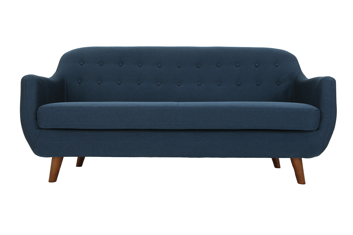 Divano design 3 posti sfoderabile blu YNOK