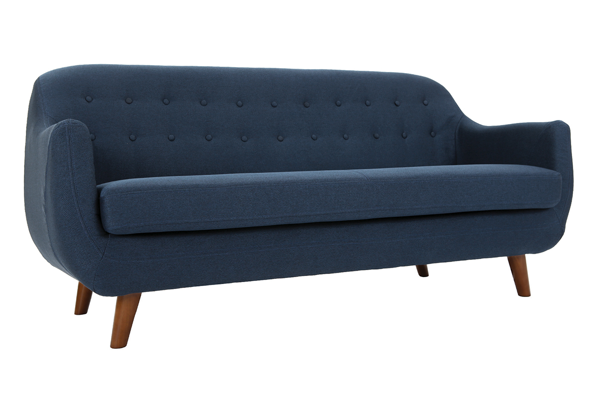 Divano design 3 posti sfoderabile blu YNOK