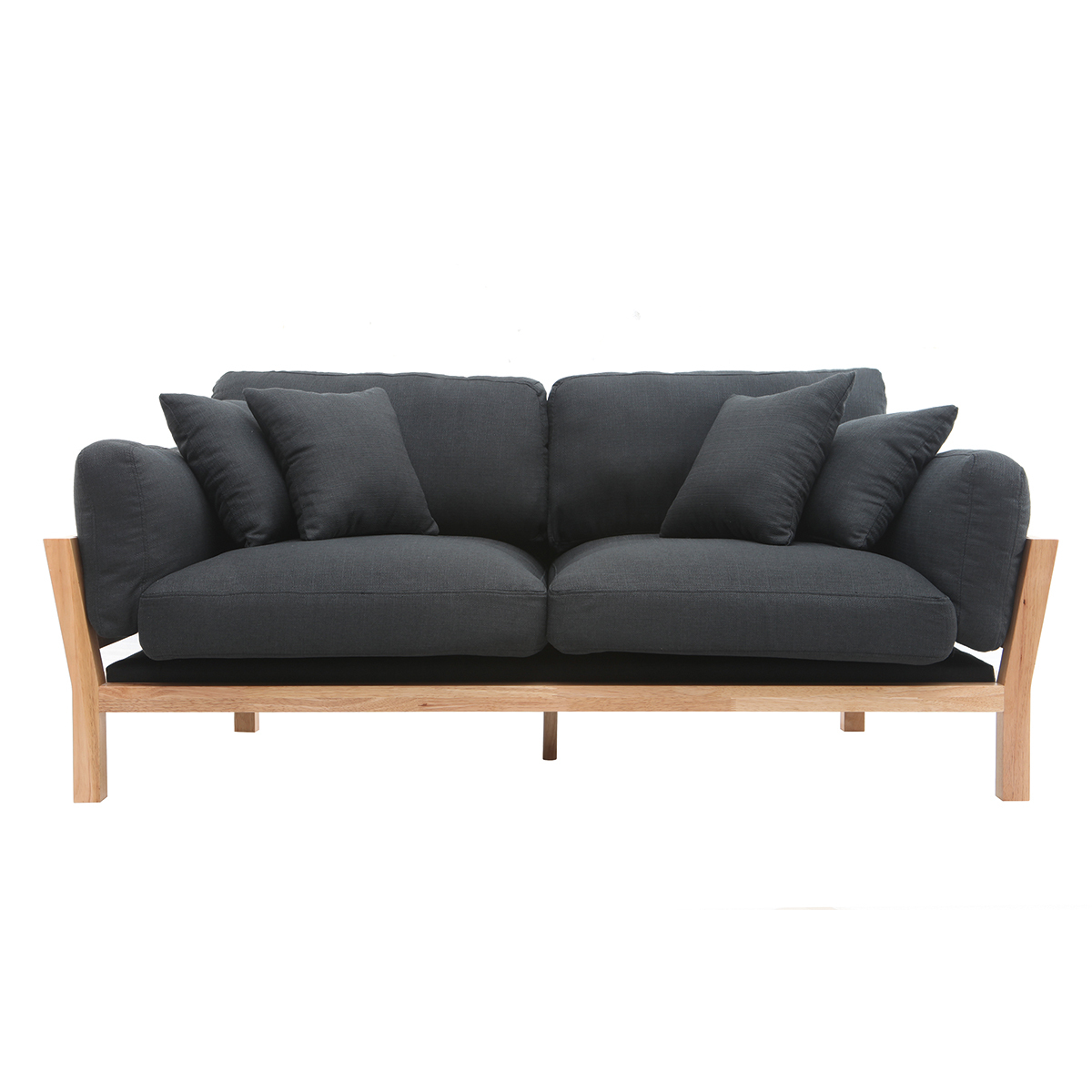 Divano design 3 posti sfoderabile Grigio antracite KYO