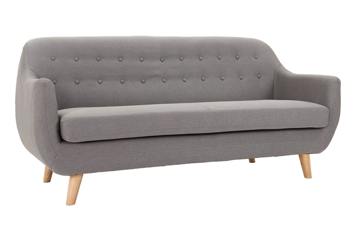 Divano design 3 posti sfoderabile grigio YNOK