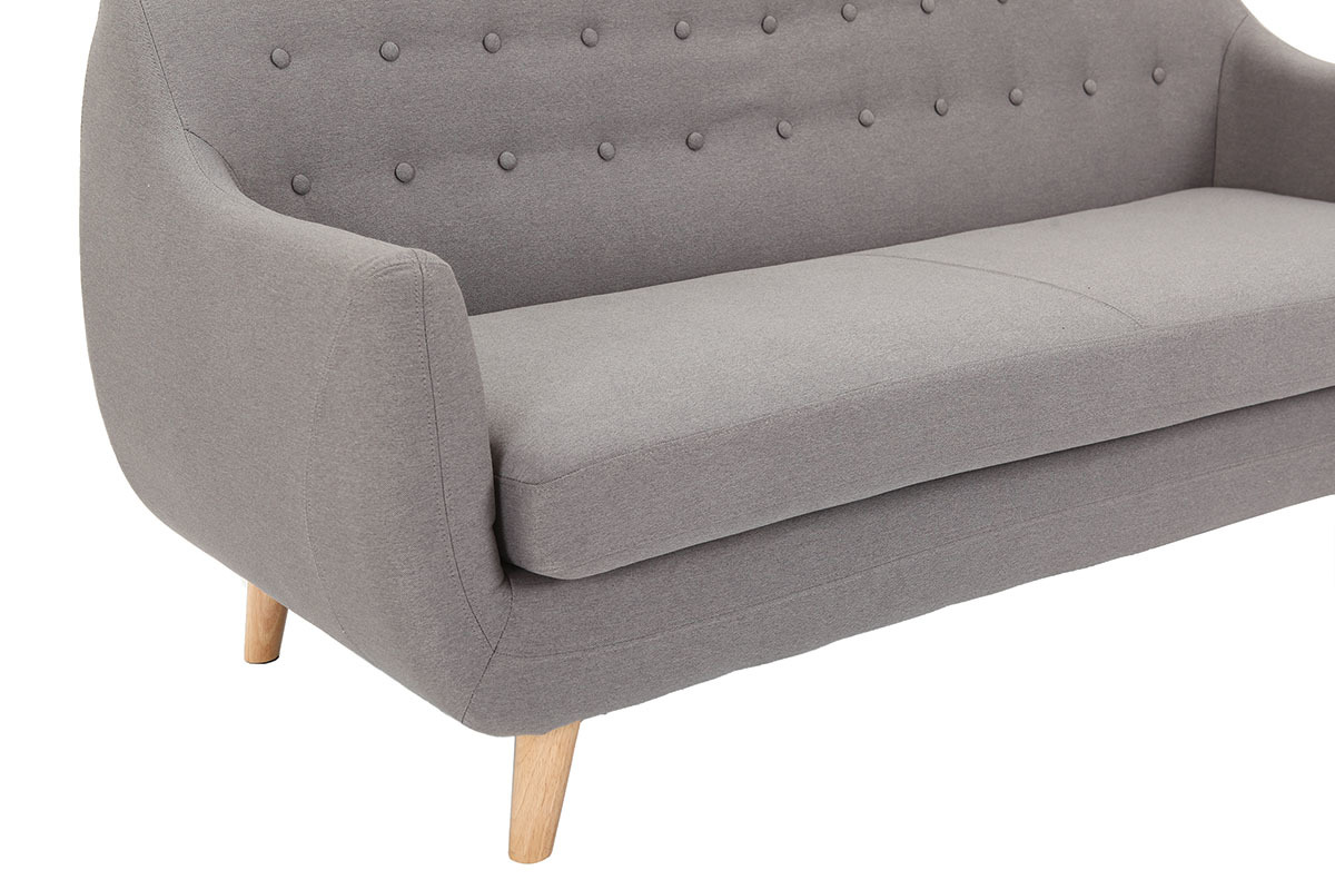 Divano design 3 posti sfoderabile grigio YNOK