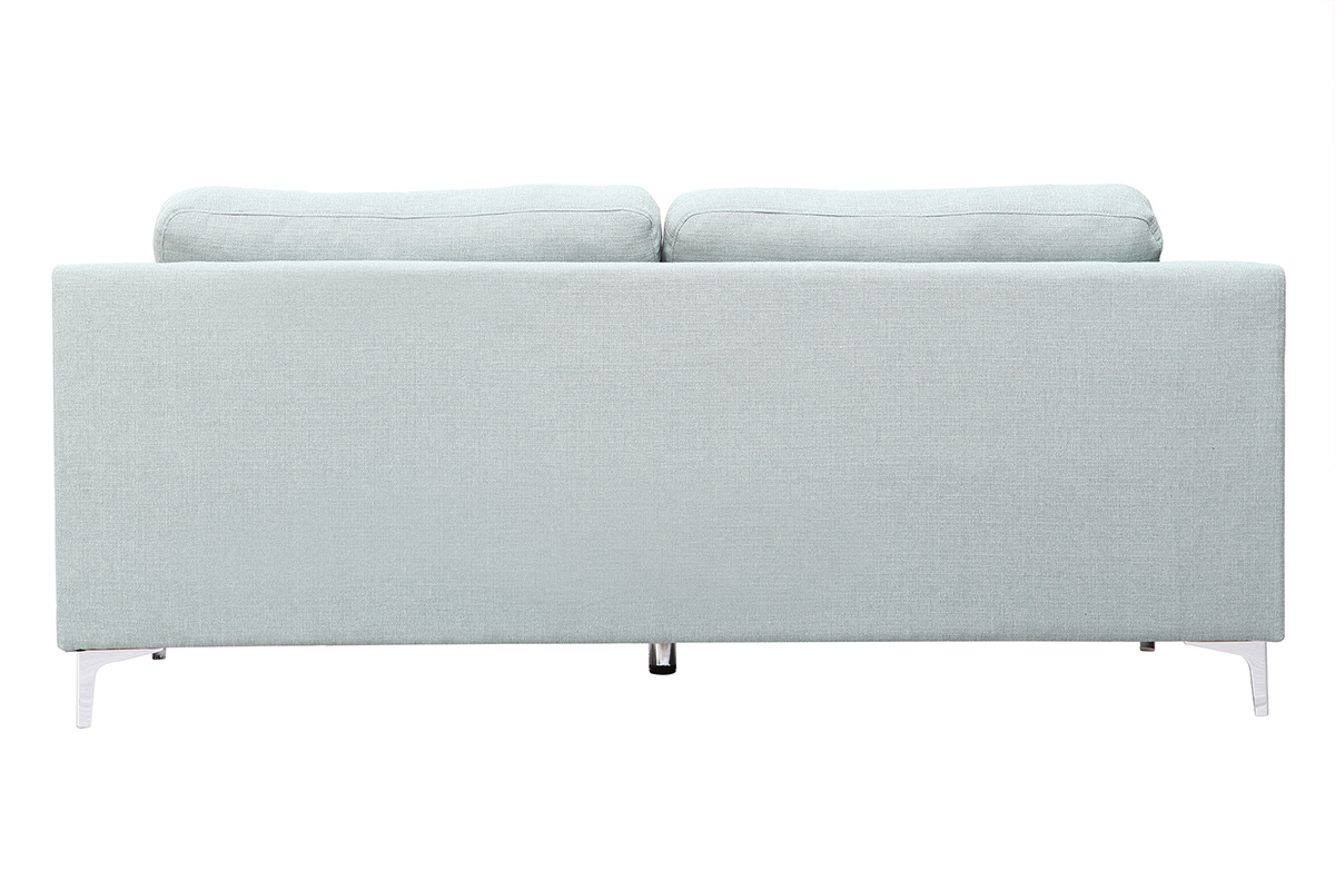 Divano design 3 posti tessuto blu chiaro BOMEN