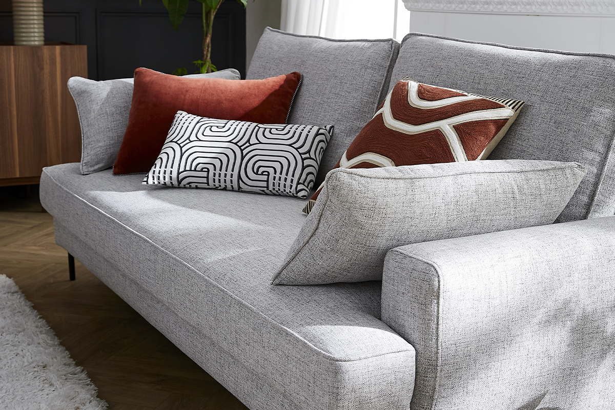 Divano design 4 posti grigio chin PUCHKINE