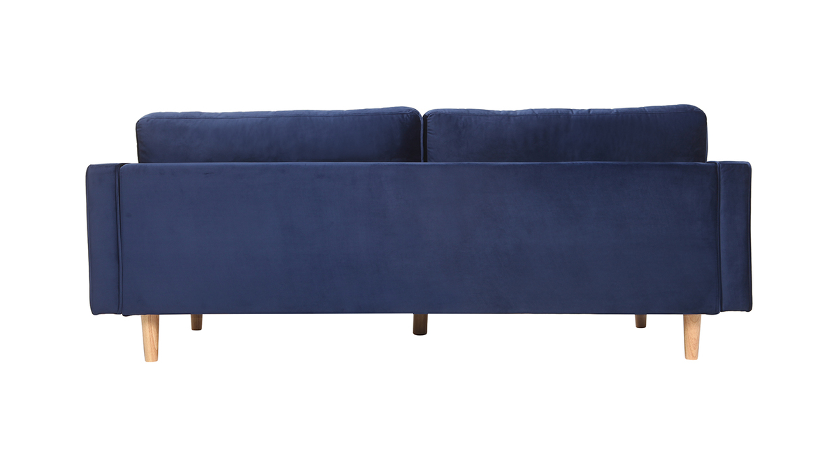 Divano design a 3-4 posti in velluto blu notte IMPERIAL