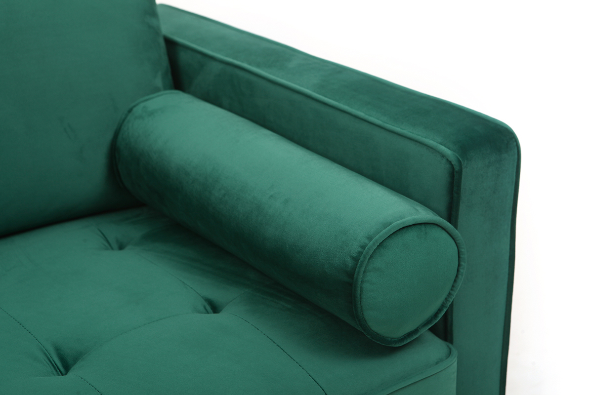 Divano design a 3-4 posti in velluto Midnight verde IMPERIAL