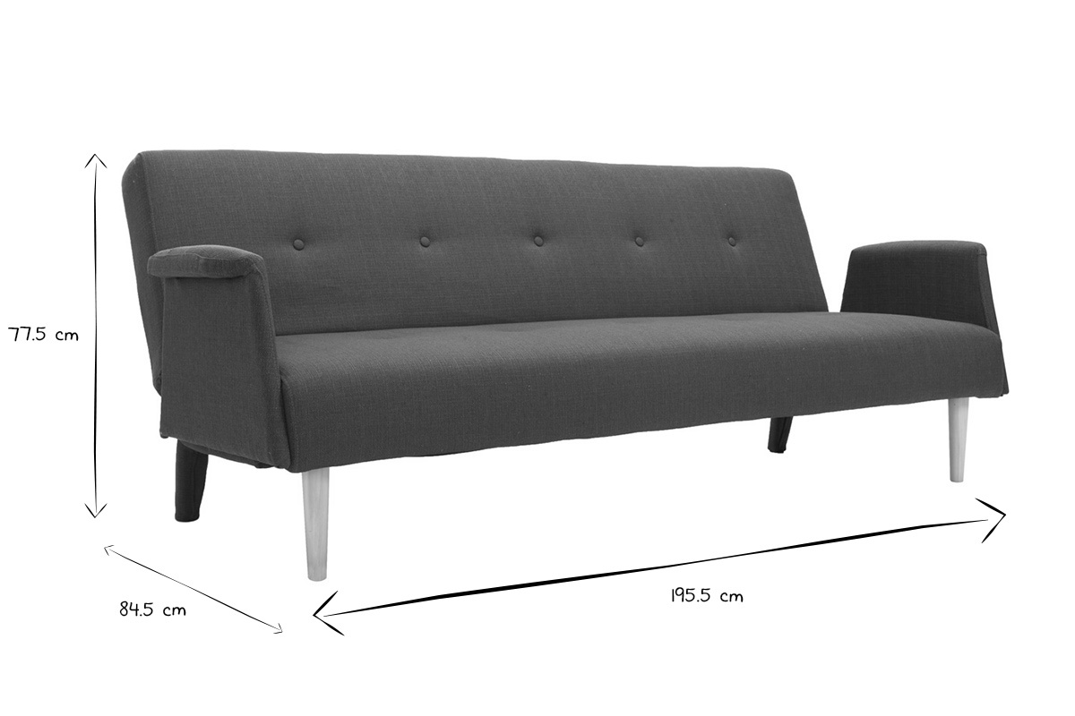 Divano design convertibile blu OSCAR