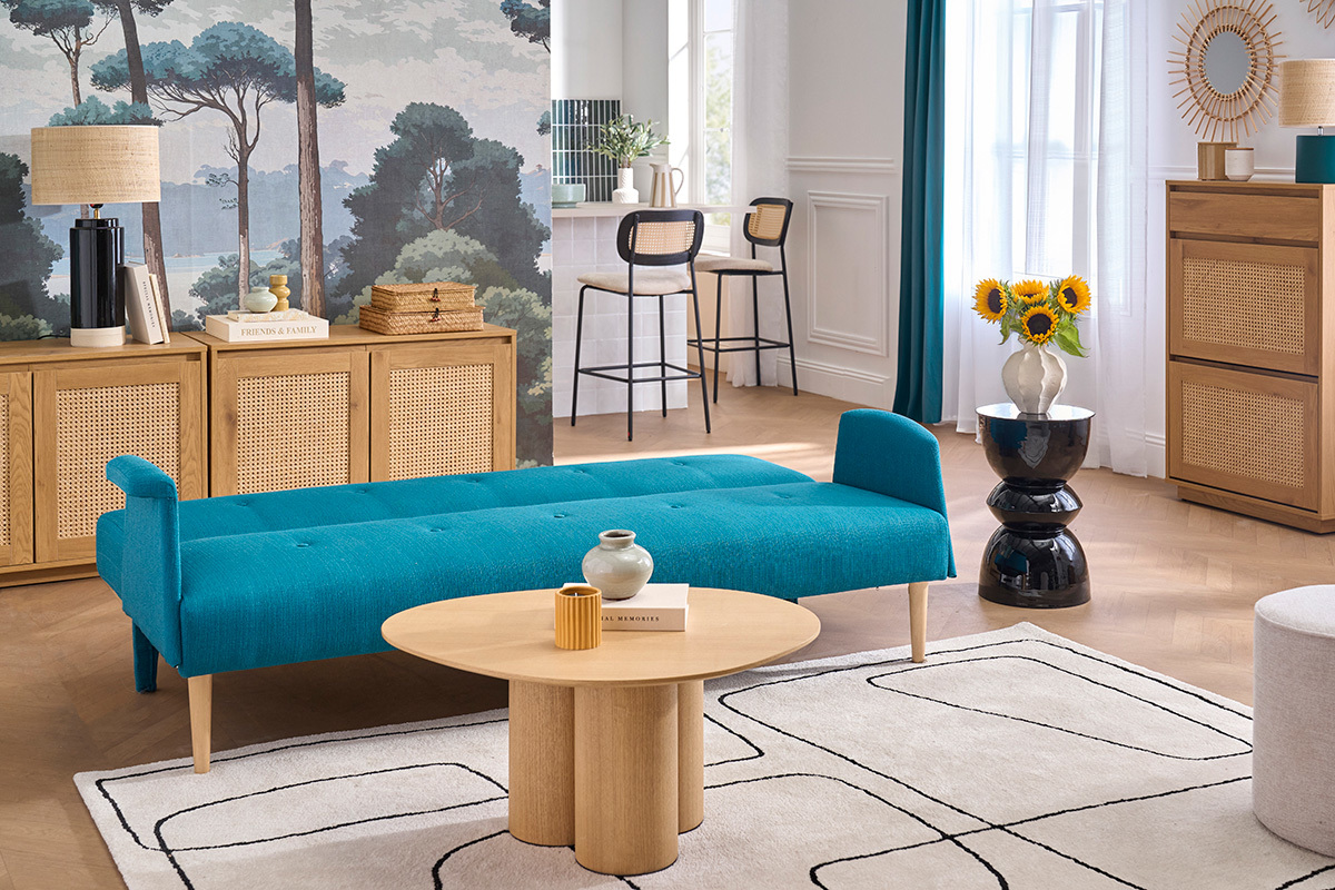 Divano design convertibile blu OSCAR