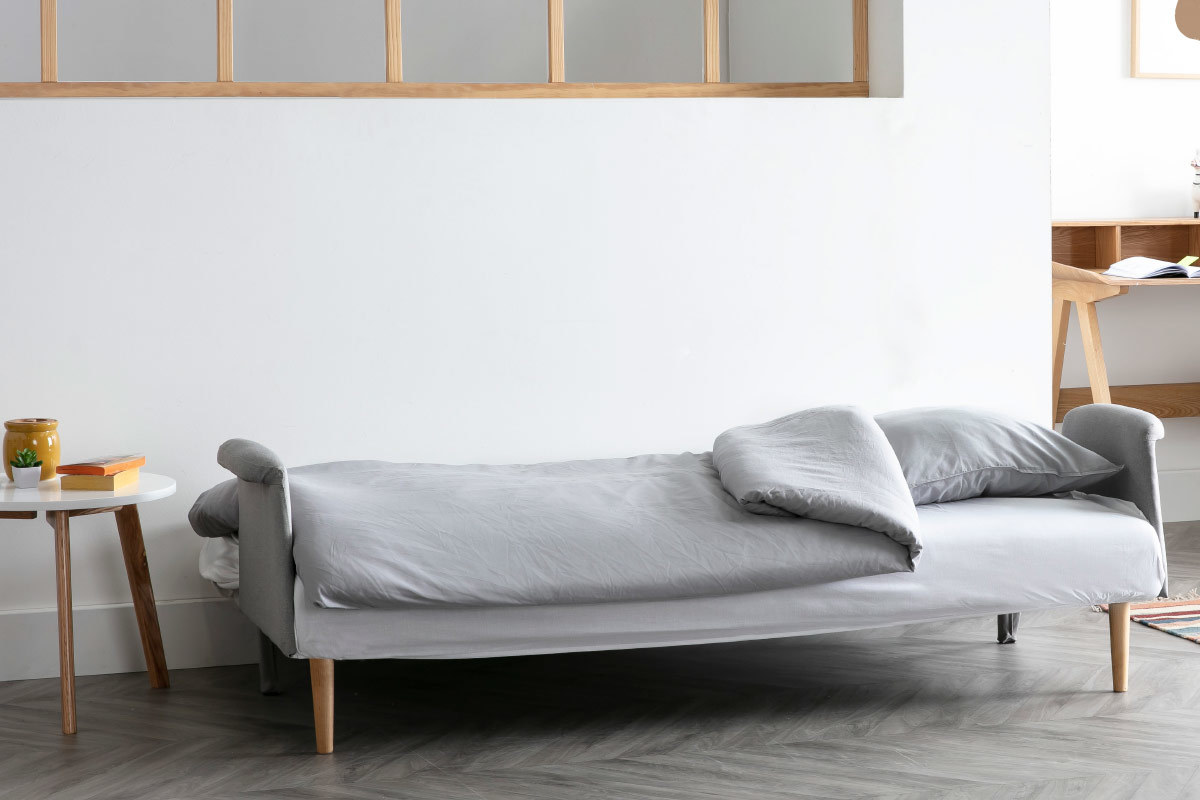 Divano design convertibile grigio chiaro OSCAR
