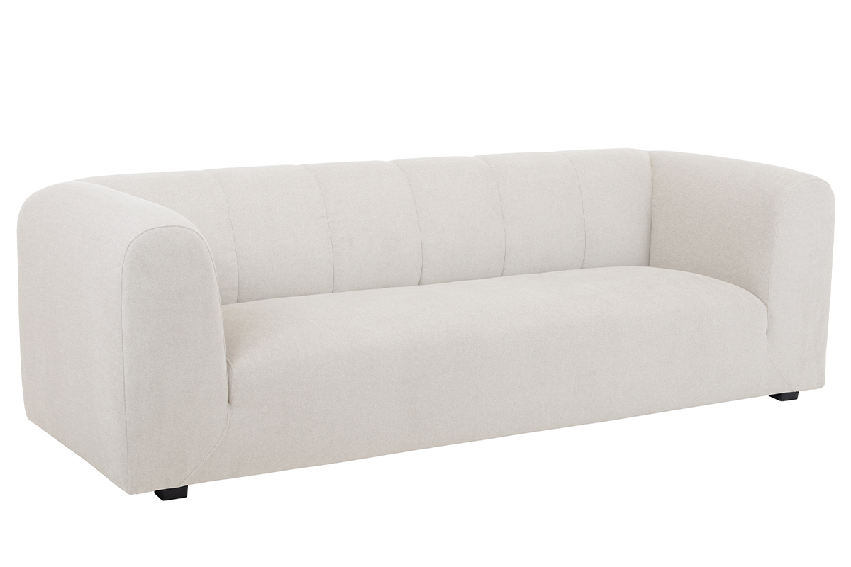Divano design in tessuto beige 4 posti OLIVEIRO