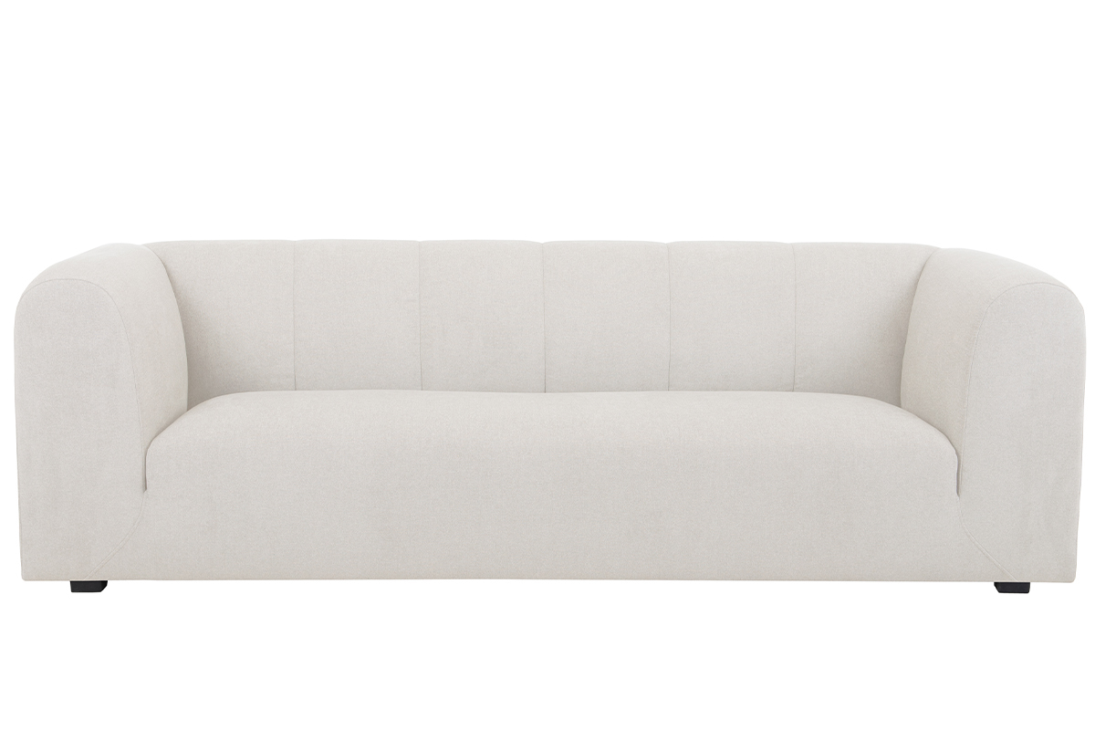 Divano design in tessuto beige 4 posti OLIVEIRO