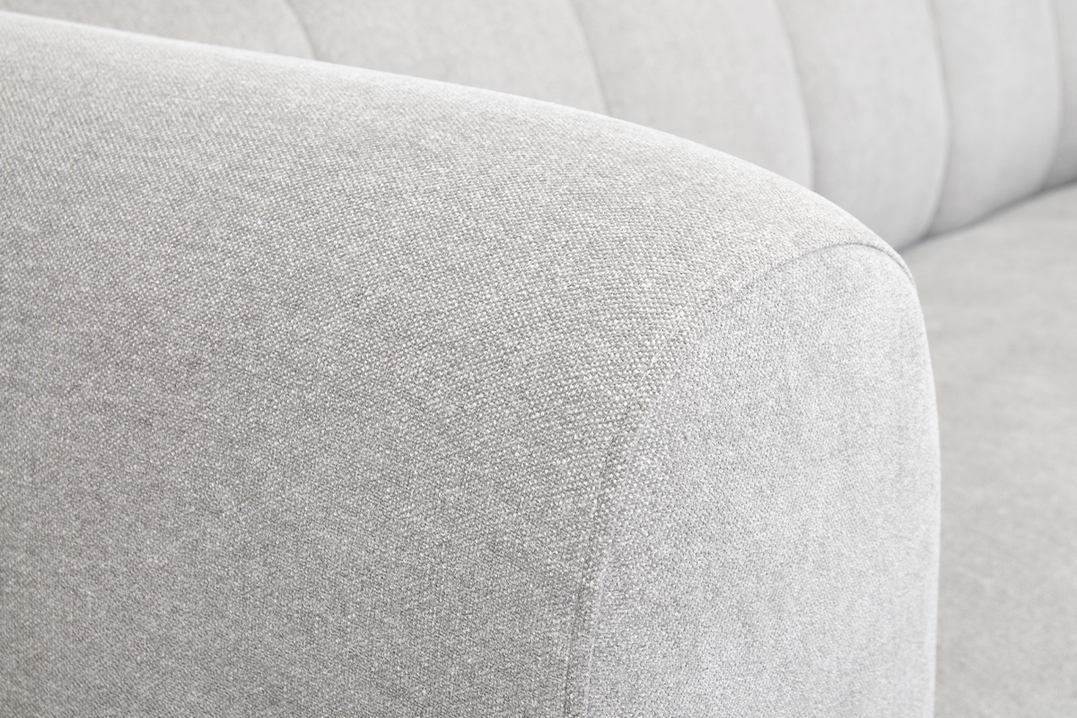 Divano design in tessuto grigio 4 posti OLIVEIRO