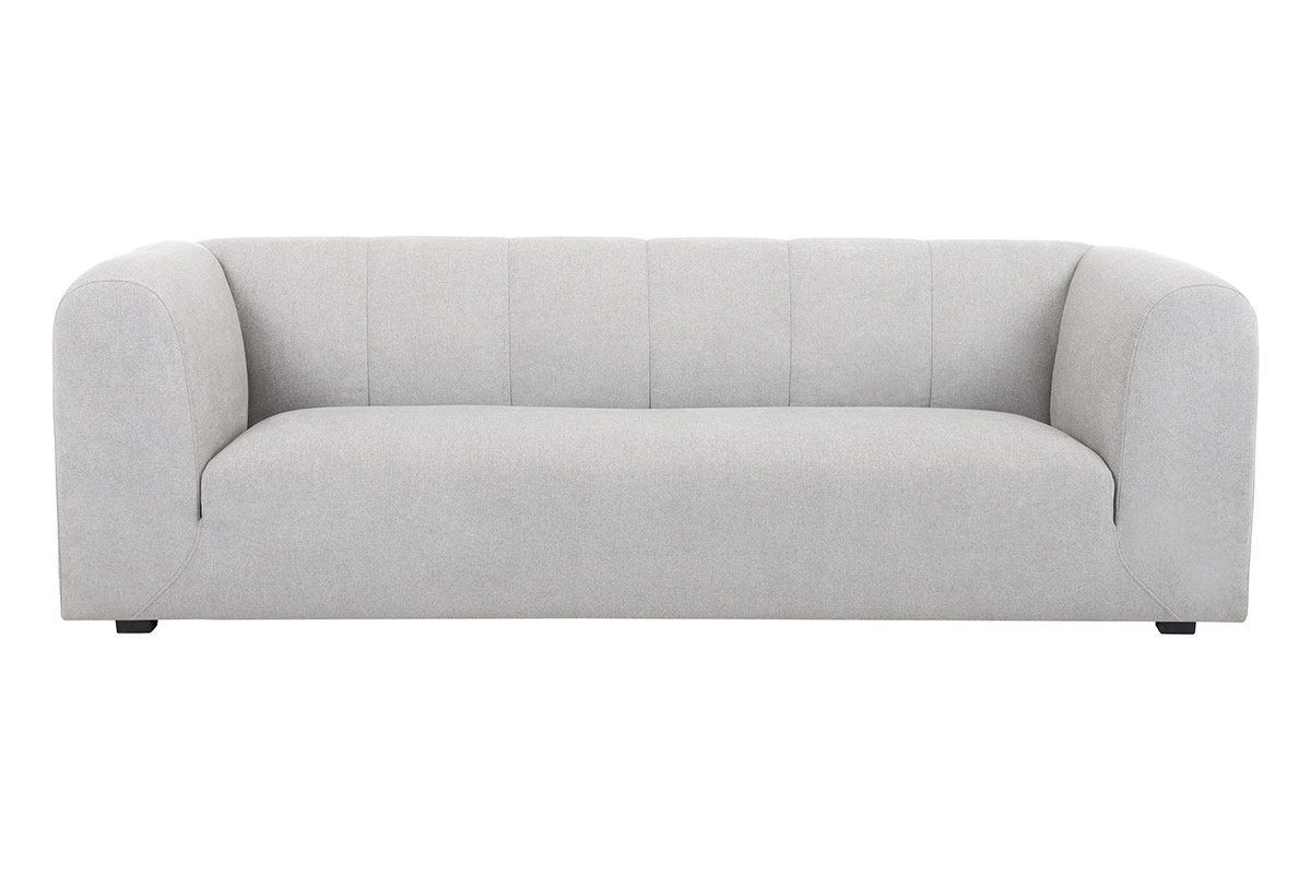 Divano design in tessuto grigio 4 posti OLIVEIRO