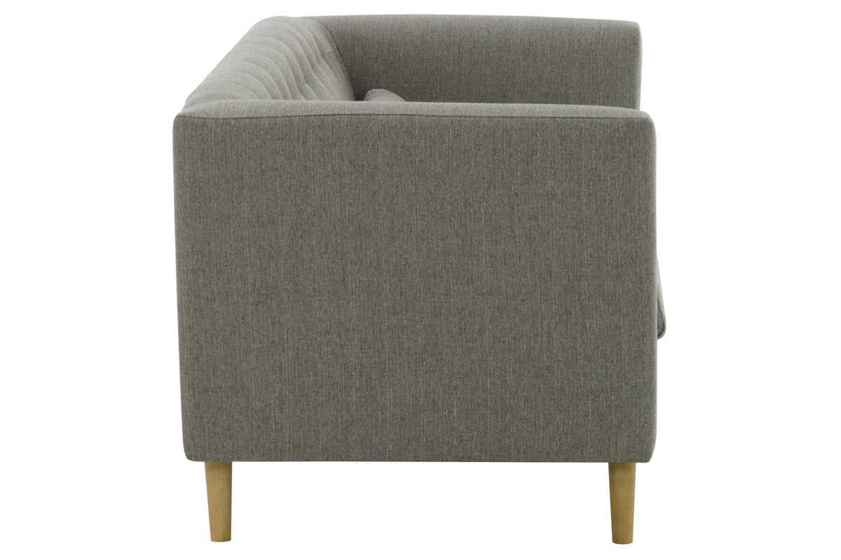 Divano design in tessuto grigio chiaro 3 posti FRANN