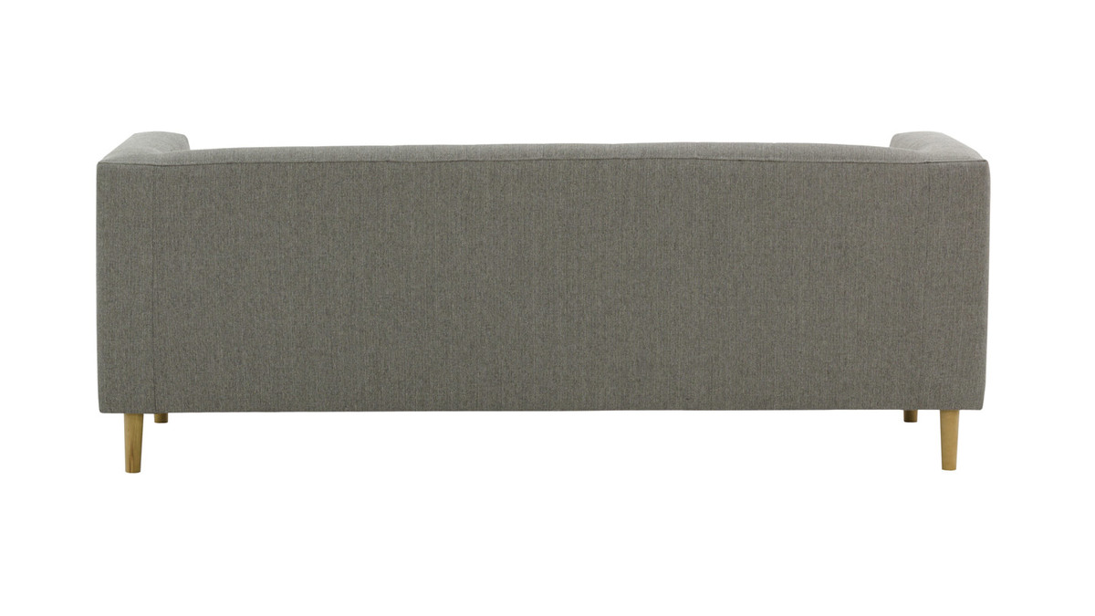 Divano design in tessuto grigio chiaro 3 posti FRANN