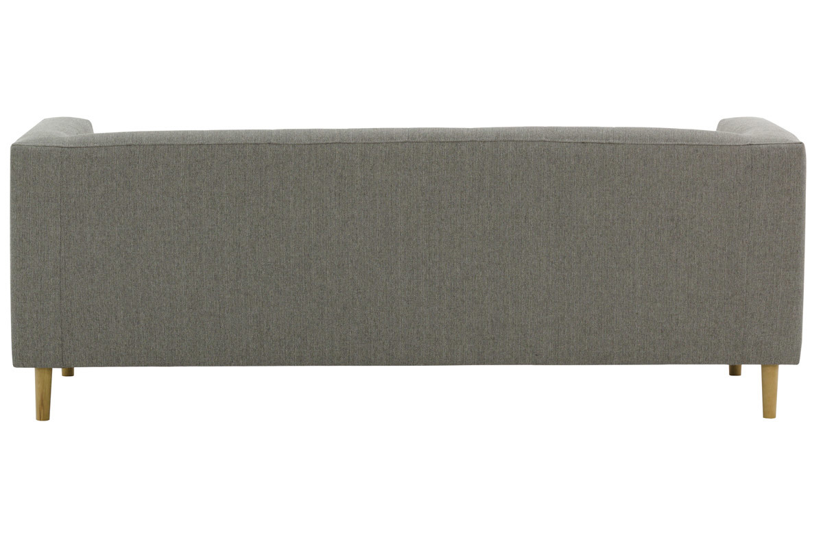 Divano design in tessuto grigio chiaro 3 posti FRANN