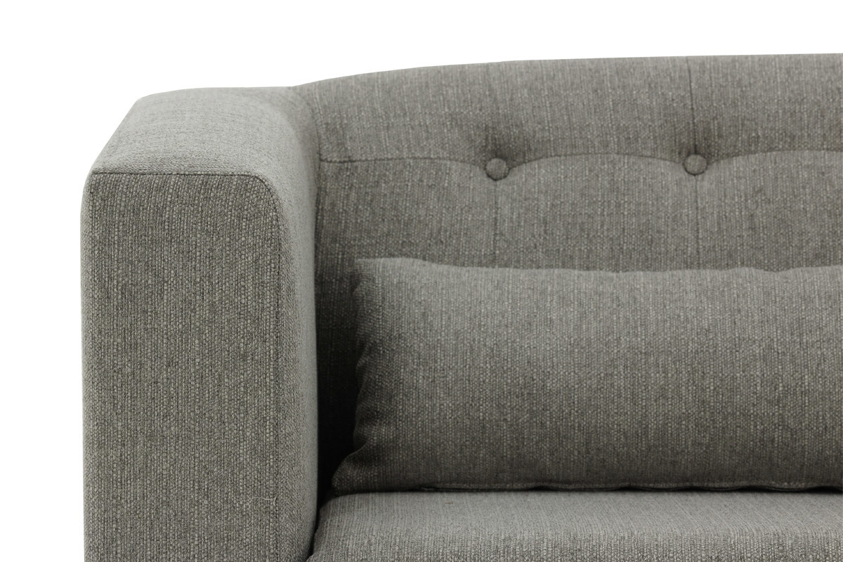 Divano design in tessuto grigio chiaro 3 posti FRANN