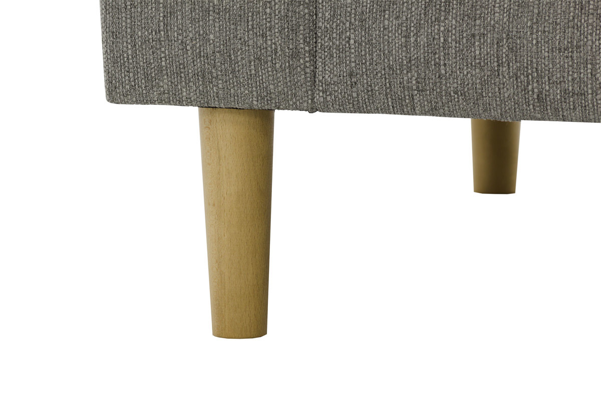Divano design in tessuto grigio chiaro 3 posti FRANN