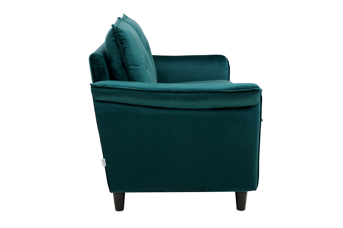 Divano design in velluto petrolio 2 posti CLIFF