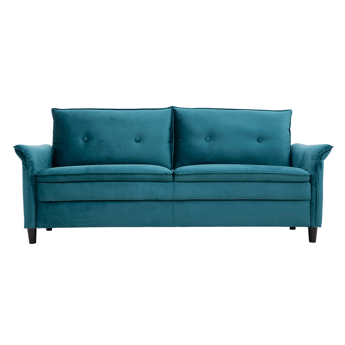 Divano design in velluto petrolio 3 posti CLIFF