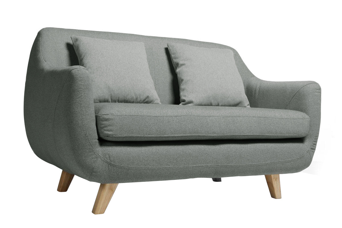 Divano design scandinavo 2 posti grigio SKANDI
