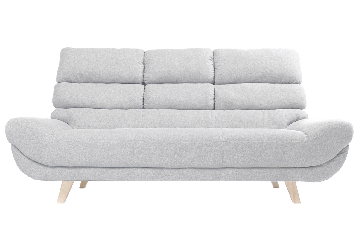 Divano design scandinavo 3 posti grigio NORDIK