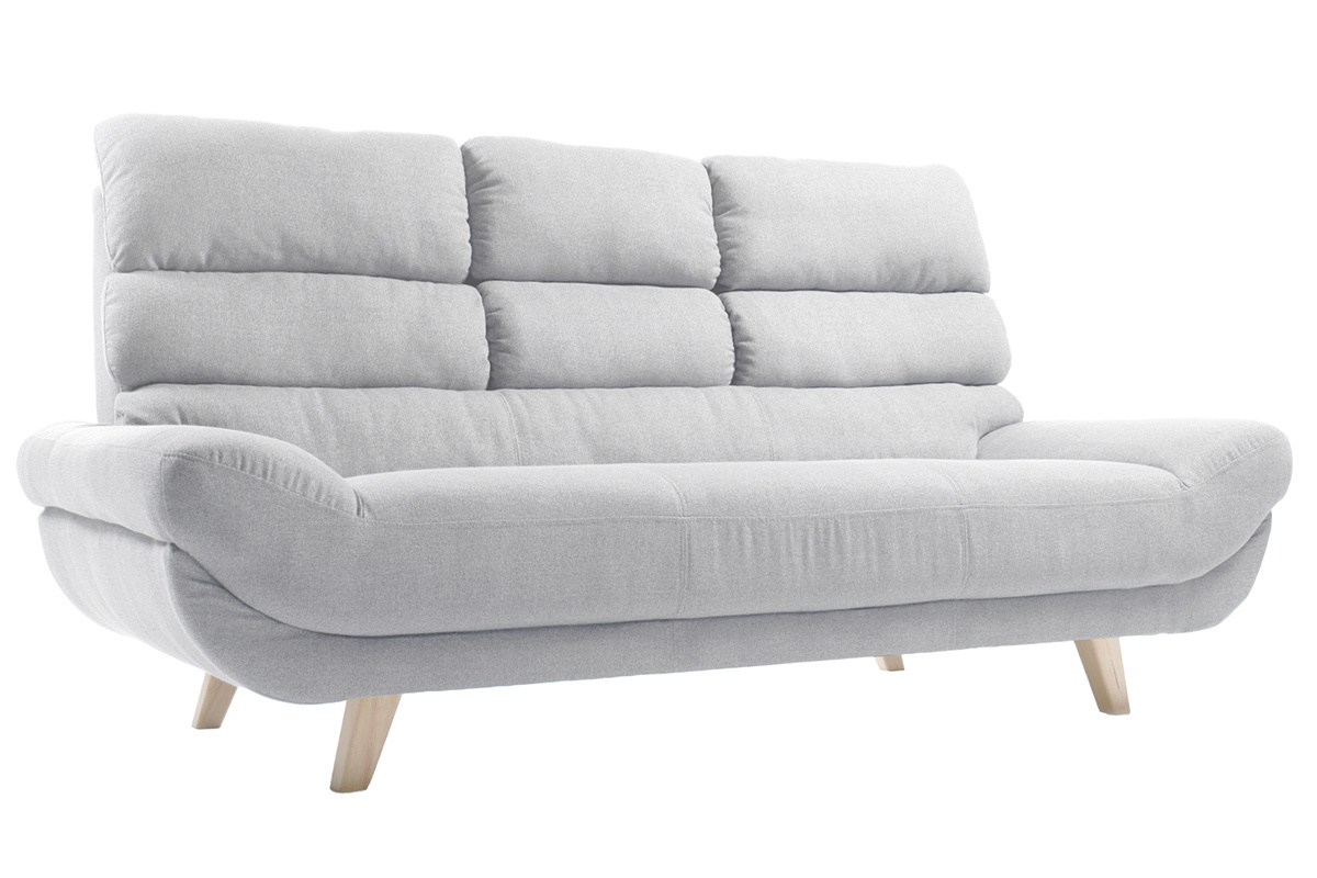 Divano design scandinavo 3 posti grigio NORDIK