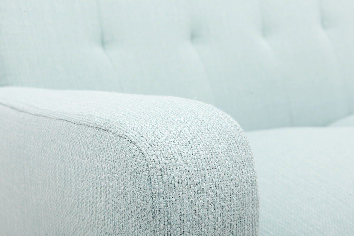 Divano design scandinavo 3 posti tessuto blu marino LUNA